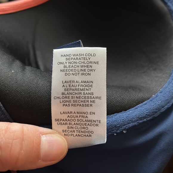 Margaritaville  Swim Navy and Coral Padded Bikini Top - Picture 5 of 5